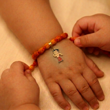 Enamelled Chota Bheem 92.5 Silver versatile pendant rakhi