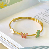 Cloud-Butterfly-Dinosour-92.5 Silver adjustable kids bangle