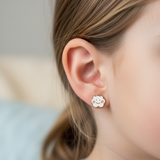 Cloud 92.5 silver ear studs