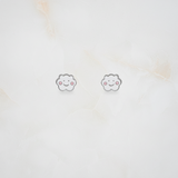 Cloud 92.5 silver ear studs