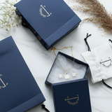 Cloud enamel 92.5 silver necklace set