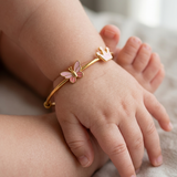 Crown-Butterfly 92.5 Silver adjustable kids bangle