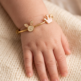 Crown-Bunny 92.5 Silver adjustable kids bangle