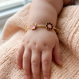 Crown-Flower 92.5 Silver adjustable kids bangle