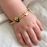 Crown-Hamsa 92.5 Silver adjustable kids bangle