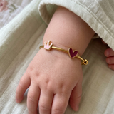 Crown-Heart 92.5 Silver adjustable kids bangle