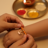 Enamelled Crown 92.5 Silver versatile pendant rakhi