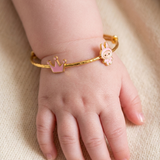 Crown-Labubu-Pink 92.5 Silver adjustable kids bangle