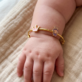 Crown-Labubu-Purple 92.5 Silver adjustable kids bangle