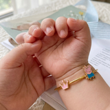 Crown-Peppa-Pig 92.5 Silver adjustable kids bangle