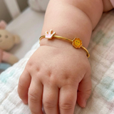 Crown-Sun 92.5 Silver adjustable kids bangle