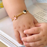 Crown-Yin-Yang 92.5 Silver adjustable kids bangle