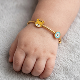 Cub-Evil-Eye-Blue 92.5 Silver adjustable kids bangle
