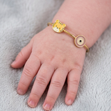 Cub-Evil-Eye-Pink 92.5 Silver adjustable kids bangle