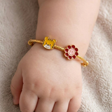 Cub-Flower 92.5 Silver adjustable kids bangle