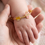 Cub-Labubu-Pink 92.5 Silver adjustable kids bangle