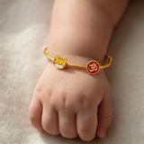 Cub-Om-Enamel-Red 92.5 Silver adjustable kids bangle