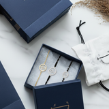 Cz ganesha 92.5 silver family bracelet set