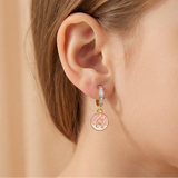 Cz Hoop 92.5 Donut Earrings