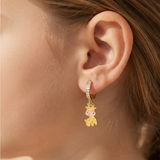 Cz Hoop 92.5 Giraffe Earrings