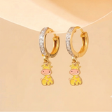 Cz Hoop 92.5 Giraffe Earrings