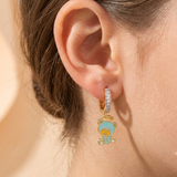 Cz Hoop 92.5 Teddy Earrings