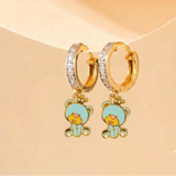 Cz Hoop 92.5 Teddy Earrings