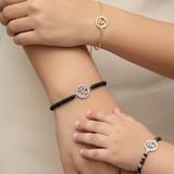 Cz Om 92.5 silver family bracelet set