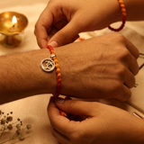 Cz Om 92.5 Silver versatile pendant rakhi