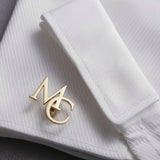 Personalized double Initial cufflinks for men