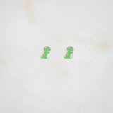 Dinosaur 92.5 silver ear studs