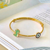 Evil-Eye-Dinosour 92.5 Silver adjustable kids bangle