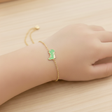 Dinosaur enamel 92.5 silver Flexible Chain Bracelet