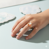 Dog 92.5 silver kids adjustable ring