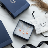 Dog enamel 92.5 silver necklace set