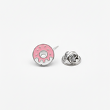 donut 92.5 silver lapel pin
