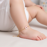 Donut 92.5 silver anklet for baby girl