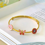 Donut-Butterfly-Captain-America-92.5 Silver adjustable kids bangle