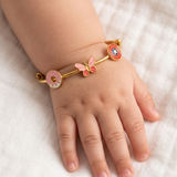 Donut-Butterfly-Captain-America-92.5 Silver adjustable kids bangle