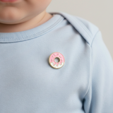 donut 92.5 silver lapel pin