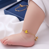 Duck 92.5 silver anklet for baby girl
