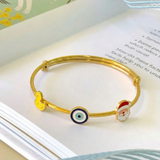 Duck-Evileye-Santa-92.5 Silver adjustable kids bangle
