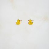 Duck 92.5 silver ear studs