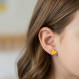 Duck 92.5 silver ear studs