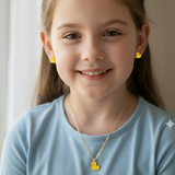 Duck 92.5 Silver necklace set
