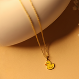 Duck charm 92.5 silver necklace