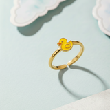 Duck 92.5 silver kids adjustable ring