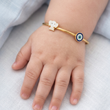 Evil-Eye-Elephant 92.5 Silver adjustable kids bangle