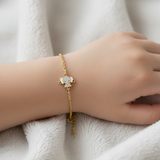 Elephant enamel Flexible Chain Bracelet