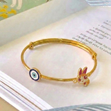 Evil-Eye-Blossams 92.5 Silver adjustable kids bangle